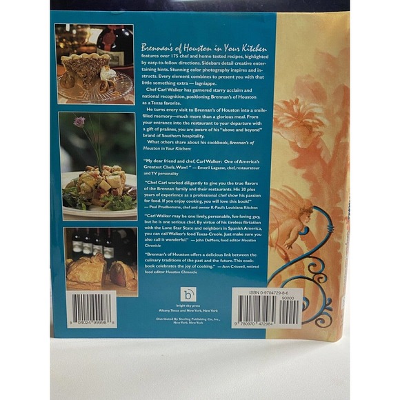2001 Brennans of Houston in Your Kitchen Signed Carl Walker Vintage HC Cookbook - Picture 3 of 15